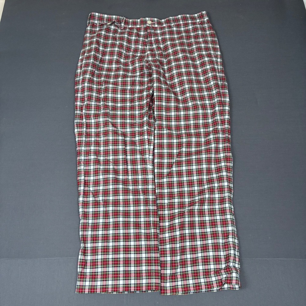 Polo Ralph Lauren Red White Plaid Chino Pants Men's Size 36x30 FITS 35x29